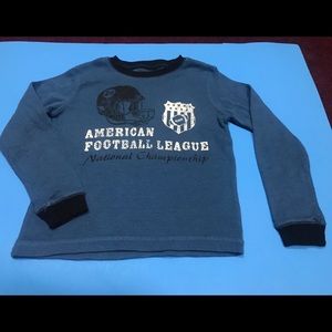 Football Themed Long Sleeve Thermal Shirt